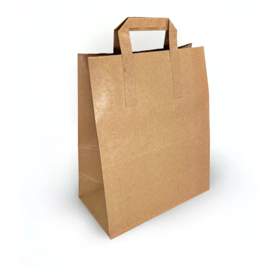 Medium Kraft Handled Paper Carrier Bag - 250pk